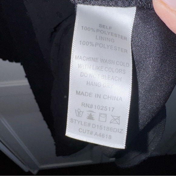 Mahina Dress Black Swiss Dot Off Shoulder Mini Sz Small D15186DIZ Beach Summer - Picture 7 of 8